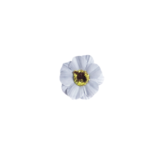 Bluish grey fabric flower - diametre 40 mm - 2 pieces