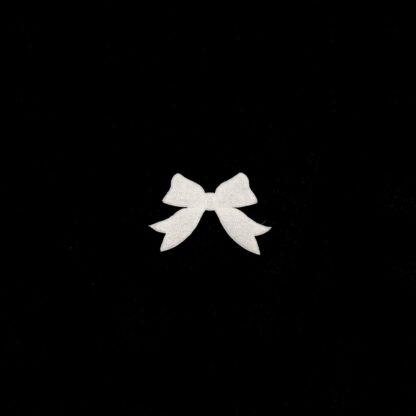 Cream beige bow decorations - size 22 x 30 mm - 5 pieces