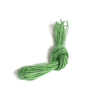 Light green waxed cotton cord - diametre 1 mm - length 10 metres