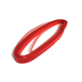 Elastic mesh net hard red nylon ribbon by roll - width 20 mm - approximately 16 metres long