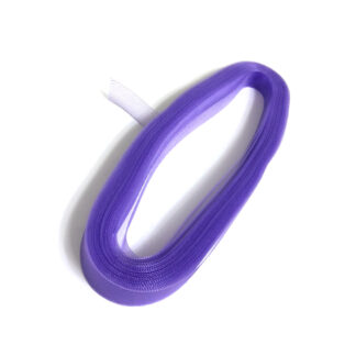 Elastic mesh net hard light purple nylon ribbon by roll - width 20 mm - length approximately 16 metres