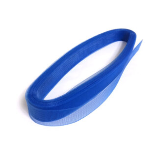 Elastic mesh net hard blue nylon ribbon by roll - width 25 mm - approximately 16 metres long