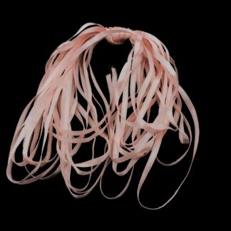 Pinkish cream satin ribbon - width 4 mm - length 10 metres