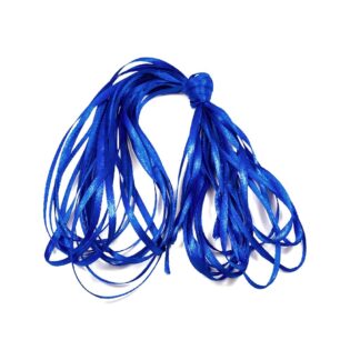 Blue satin ribbon - width 4 mm - length 10 metres