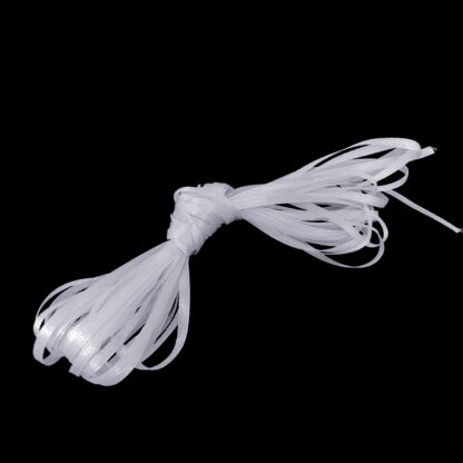 White satin ribbon - width 4 mm - length 10 metres