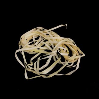 Hand-painted yellow pure silk ribbon - width 2 mm - length 3 metres