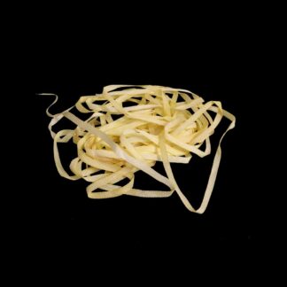 Hand-painted reddish yellow pure silk ribbon - width 2 mm - length 3 metres