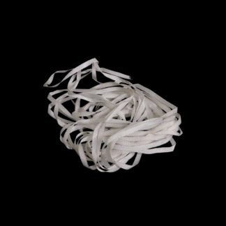 Hand-painted cream white pure silk ribbon - width 2 mm - length 3 metres