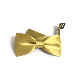 Golden yellow bow tie - size 50 x 100 mm