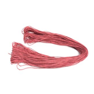 Reddish light pink waxed cotton cord - diametre 1 mm