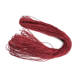Red waxed cotton cord - diametre 1 mm