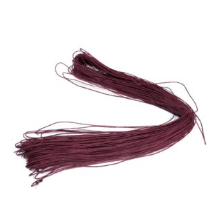 Brownish red waxed cotton cord - diametre 1 mm