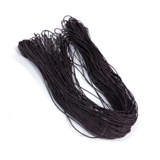 Dark brown waxed cotton cord - diametre 1 mm