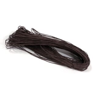 Dark brown waxed cotton cord - diametre 1 mm