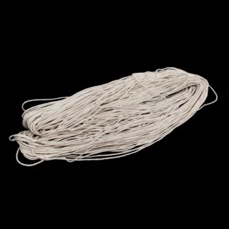 Cream white waxed cotton cord - diametre 1 mm