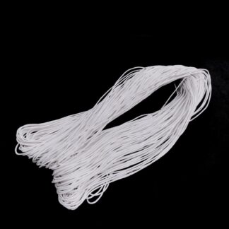 White waxed cotton cord - diametre 1 mm