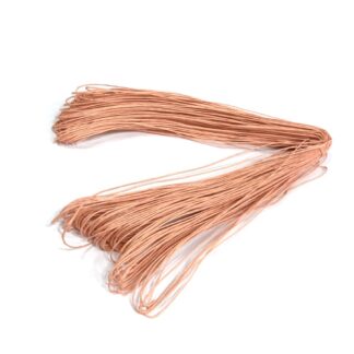 Light beige pink waxed cotton cord - diametre 1 mm