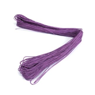 Violet waxed cotton cord - diametre 1 mm
