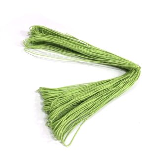 Yellowish light green waxed cotton cord - diametre 1 mm