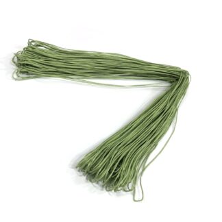 Greyish light green waxed cotton cord - diametre 1 mm