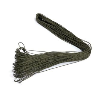 Greyish green waxed cotton cord - diametre 1 mm