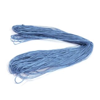 Light blue waxed cotton cord - diametre 1 mm