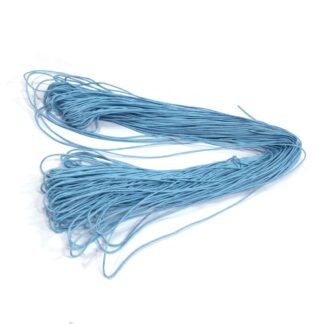 Light blue waxed cotton cord - diametre 1 mm
