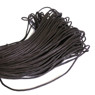 Dark brown waxed cotton cord - diametre 3 mm - length 80 metres