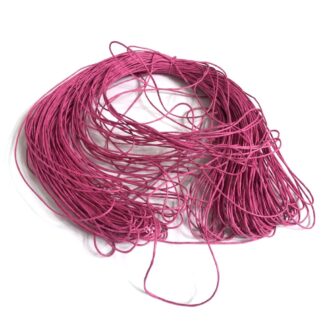 Pink wax cotton cord by bundle - diametre 1 mm