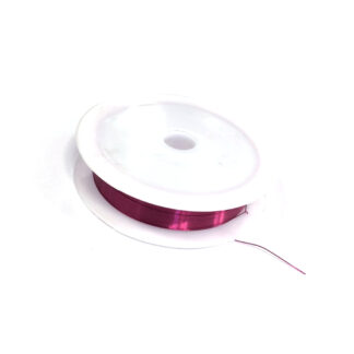 Pink-coloured metal wire by roll - diametre 0.3 mm