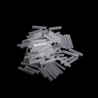 Semi-transparent bugle seed beads - size 2.8 mm - weight 50 g